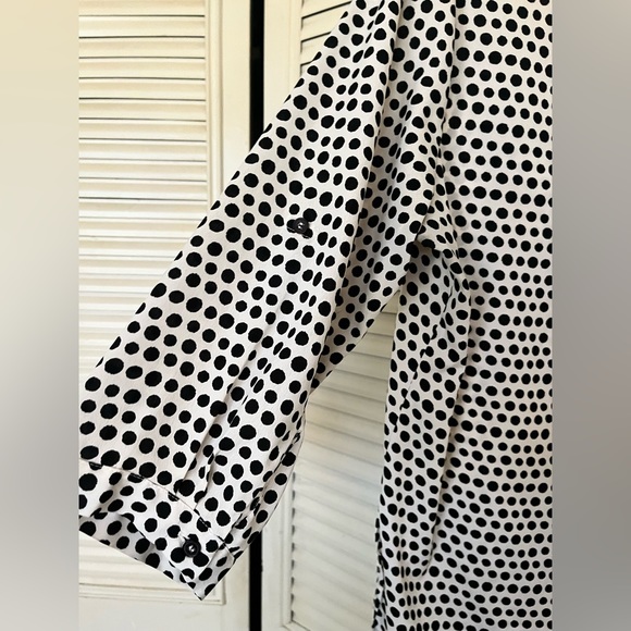 Antilia Femme Polka Dot Button Down Blouse - Picture 5 of 7